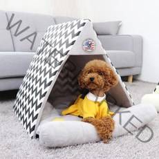 레드퍼피 디럭스 슬림 삼각 반려동물 하우스, 그레이블랙