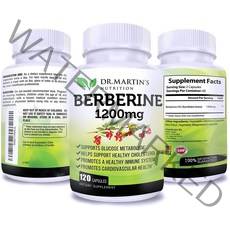 천연 Potent 1200mg Berberine Supplement 베르베린 HCL 보충제 120정, 120 정