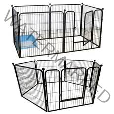 애견울타리 80cm~120cm 철장 애견하우스 애견안전문 대형견울타리 철제펜스, 블랙