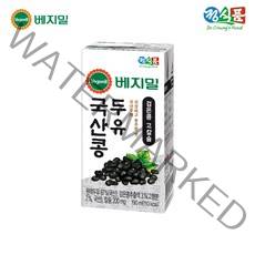 베지밀 국산콩 두유 검은콩 고칼슘, 32개, 190ml