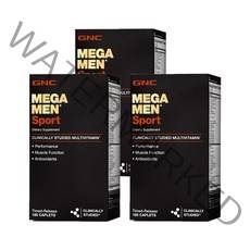 GNC [3개 SET] 메가맨 스포츠 (180캐플렛) Mega Men Sports 180cts 지엔씨 스포츠 남성종합비타민, 1