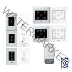 나노아트2 리모콘 터치스위치 1구 2구 3구 4구 5구 6구 블랙 화이트, 6. 블랙 6구, 구매함