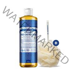 닥터브로너스 페퍼민트 퓨어 캐스틸 솝 475ml+샤워볼