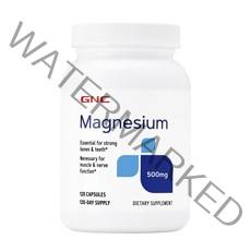 GNC 마그네슘 500mg 글루텐 프리 무설탕 캡슐, 120개입, 1개