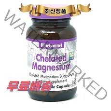 BlueBonnet 킬레이트 마그네슘 60정 베지캡슐 블루보넷 Chelated Magnesium 미국 직구 사은품 추가증정