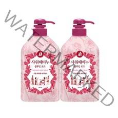 무궁화 샤워때비누 로즈 700ml 각질제거 스크럽 바디워시, 2개