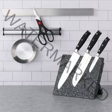 fking 마그네틱 칼보관함 칼꽂이 보관 거치대, 풀스텐 자석 칼꽂이 40cm