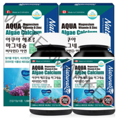 아쿠아 해조칼슘 마그네슘 비타민D 아연, 1565mg, 180정