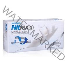 니트렉스 3.0 니트릴 장갑 화이트 L, 200매입, 1개