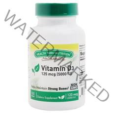 헬스스루뉴트리션 비타민 D3 125mcg (5000IU) 소프트젤 글루텐 프리, 100개입, 1개