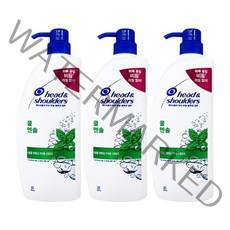 헤드앤숄더 쿨 멘솔 샴푸, 850ml, 3개