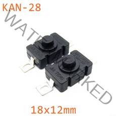 20 개 손전등 스위치 터치 푸시 버튼 ACDC 250V 1.5A 크기 18mm x L W KAN28, 한개옵션0