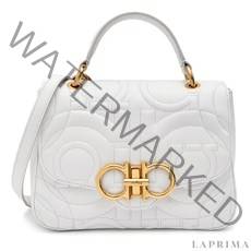 [FERRAGAMO] 페라가모 퀼팅 간치니 핸드백 21-I281 BIANCO 750080