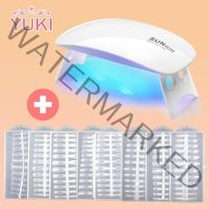유키 말랑말캉팁 1종 + 젤네일 UV&LED 6W 미니 젤네일 램프세트, C. 코핀+미니6W램프 세트