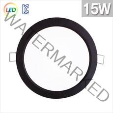 국내산 LED다운라이트 15W 6인치 블랙 주광색 LG이노텍칩 매입등 이엘라이팅