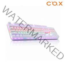 COX CK420 교체축 레인보우 LED 게이밍 기계식 키보드 (화이트 청축), 청축