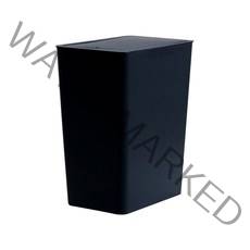생활특공대 무지 모던 사각 쓰레기통 10L, 블랙, 1개