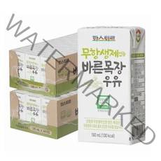 파스퇴르 무항생제 바른목장우유 190ml 24입 X2 48팩, 단품