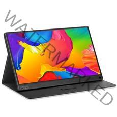 세로모니터 휴대용 서브 노트북 터치 보조 모니터 15.6 인치 패널 usb type c hdmi 호환 컴퓨터 ps4 스위치 xbox one 전화, 회색, 영국 플러그