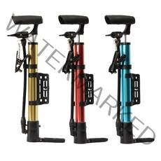 미니 자전거 공기 주입기 던롭 슈레더 밸브 벨브 에어 펌프 휴대용 바람 넣기, 블루(10cmx32cmx8cm)