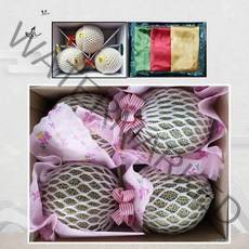명절 과일선물세트 프리미엄 고당도 머스크메론 3~4수, 1box, 과일선물셋 상품 머스크메론 3~4수