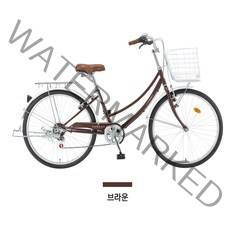 [조립 및 포장발송]삼천리자전거 선데이/프림로즈 22/24/26 인치 7단기어 여성용 자전거, 선데이 26 브라운