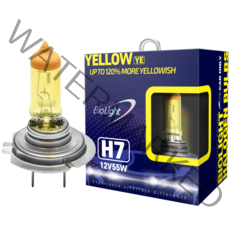 차량용 할로겐 램프 옐로우 H7 (1 Set), 2개입, YELLOW
