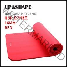 UP&SHAPE 업앤쉐이프 NBR 요가매트 16MM 레드 + 보관용밴드, 단품