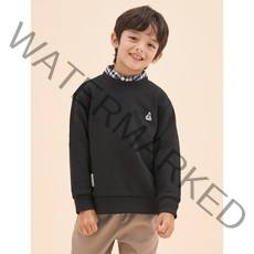 블랙 베이직 자전거 자수 스웻셔츠 (BI2741E035)