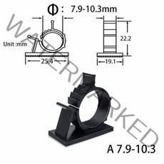 마우스번지대 책상 케이블 주최자 아래 10 pcs usb 와인더 데스크탑 깔끔한 클립, 검정 a 7.9-10.3mm
