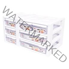 이지쏙 냉장고 수납정리함 3단, 1세트