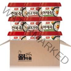 올따옴기획 동원양반 용기죽 쇠고기죽3개+야채죽3개+전복죽3개