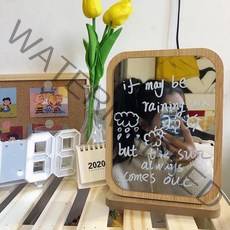 이삼시도 우드프레임 화장거울 받침대 중형, 브라운