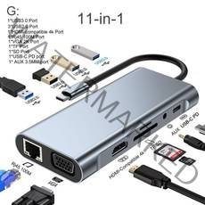 맥북 usb 젠더 허브 pc 노트북 type c 포트 ma book proair m1용, 모델 g 그레이