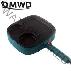 dmwd 3in1 전기 프라이팬 다기능 비 스틱 무연 스테이크 계란 오믈렛 소시지 밥솥 미니 아침 식사 기계 220v, 녹색 계란 스테이크