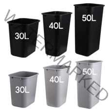 30L 40L 50L 오픈휴지통 쓰레기통 화장실 카페 다용도 업소용 리터, 40리터 오픈휴지통, 블랙