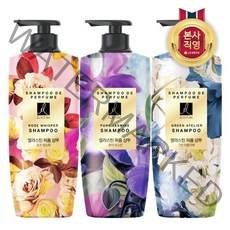 [KT알파쇼핑]엘라스틴 퍼퓸 샴푸 600ml x 3개 (향3종 중 택1), 그린아뜰리에