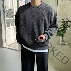 제인드 라운드 맨투맨 남자 세미 오버핏 스웨터 긴팔 이너 티셔츠 봄 가을 겨울 옷 코디