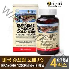 미국 직구 오메가3 1200 영양제 오메가 쓰리 스리 오메가3리 오일 기름 EPA DHA 1200mg 비타민E 연어 멸치 앤초비 혈행 기억력 개선 도움 남자 여자 직장인 청소년, 4개, 90캡슐