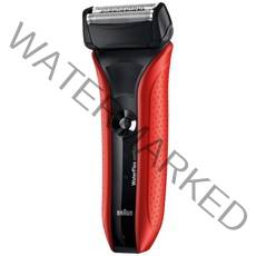브라운 남성 전기 면도기 WaterFlex WF2s 3 개의 잎 세척 목욕 면도 가능 레드