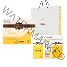 꿀타민 제주벌꿀 스틱 선물세트 8호 12g x 21p + 쇼핑백, 1세트