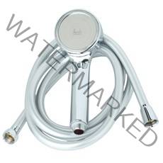 제일바스 물때방지 샤워헤드 + pvc 샤워호스 1.5m 세트 실버, 1세트