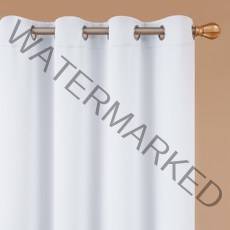 100 거실 용 블랙 아웃 커튼 부엌 블라인드 솔리드 침실 창 홈 장식, W140xH220cm, CHINA + PULL PLEATED TAPE, White