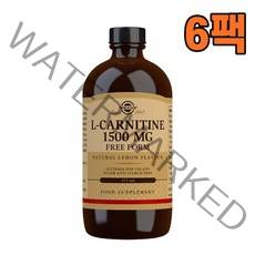 Solgar 솔가 엘카르니틴 1500mg 리퀴드 16oz(473ml), 6팩