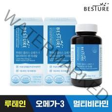 베스처 [베스처] 루테인 플러스 오메가3 멀티비타민 앤 미네랄 60캡슐, 2개
