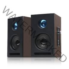 앱코 멀티미디어 2채널 우든 MDF PC 스피커, SP400, 브라운