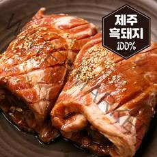 할매정육점 [3만원이상 떡갈비증정] 제주 냉장흑돼지 수제칼집 양념구이 500g X 4팩 2000g