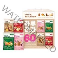 썬넛트 포시즌 하루견과 핑크스프링 20g x 15p + 그린썸머 20g x 15p + 브라운어텀 20g x 15p + 화이트윈터 20g x 15p, 1200g, 1세트