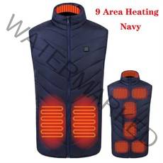 17/11 장소 가열 조끼 남자 Usb 자켓 난방 열 의류 사냥 겨울 재킷 BlackS-6XL, 03 Blue 9 Pcs Heated