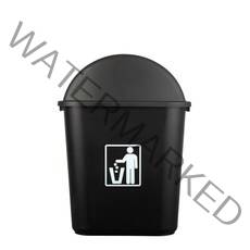 스윙타입 인테리어 쓰레기통 30L, 슬림 블랙, 1개